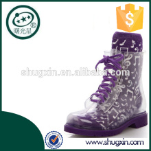 pvc bottes de pluie femmes plates chaussures de pluie